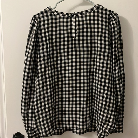 Loft gingham long sleeve blouse - Picture 5 of 5
